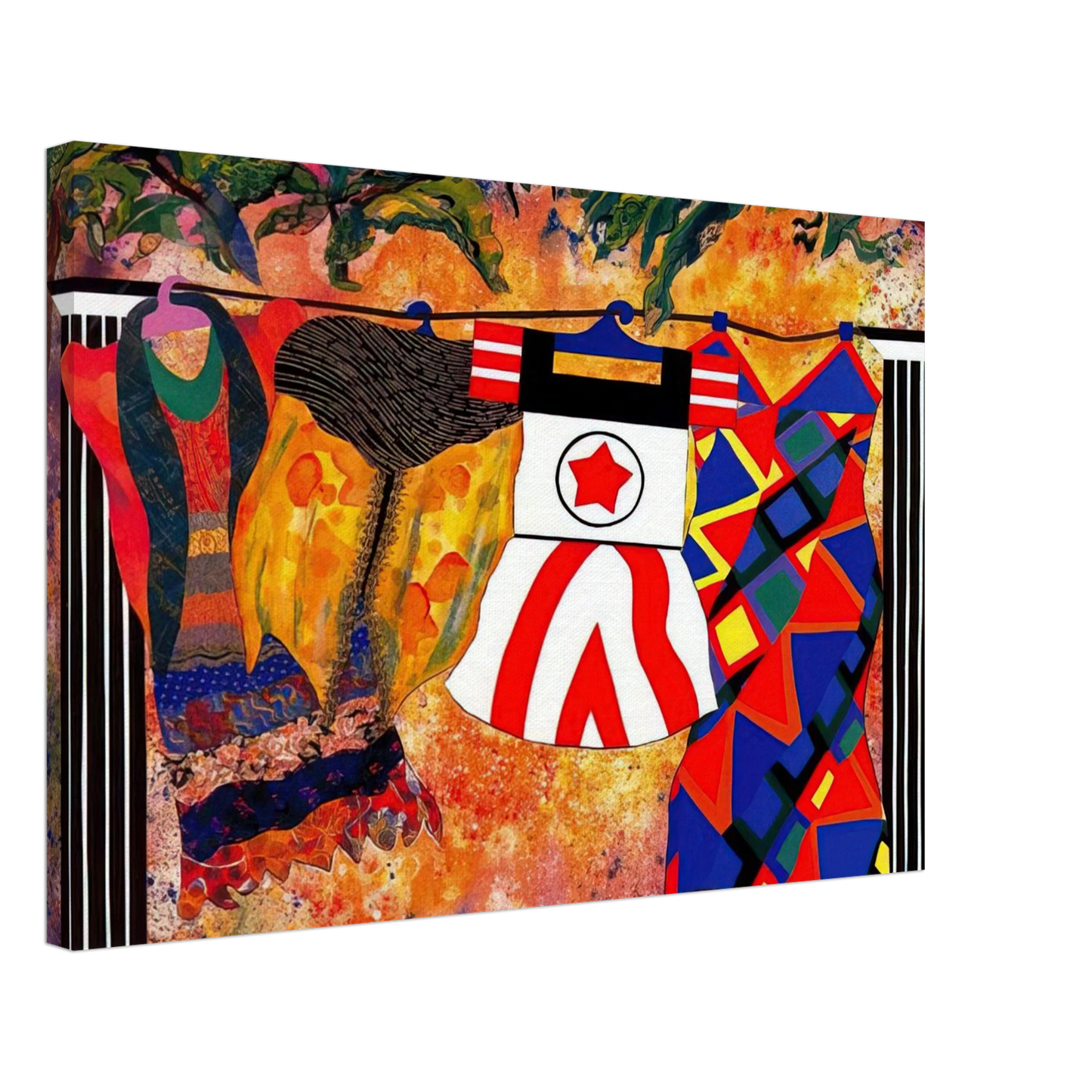 Miriam Schapiro - Yard Sale - 1993 Canvas - 70x100 cm / 28x40 inches-canvas