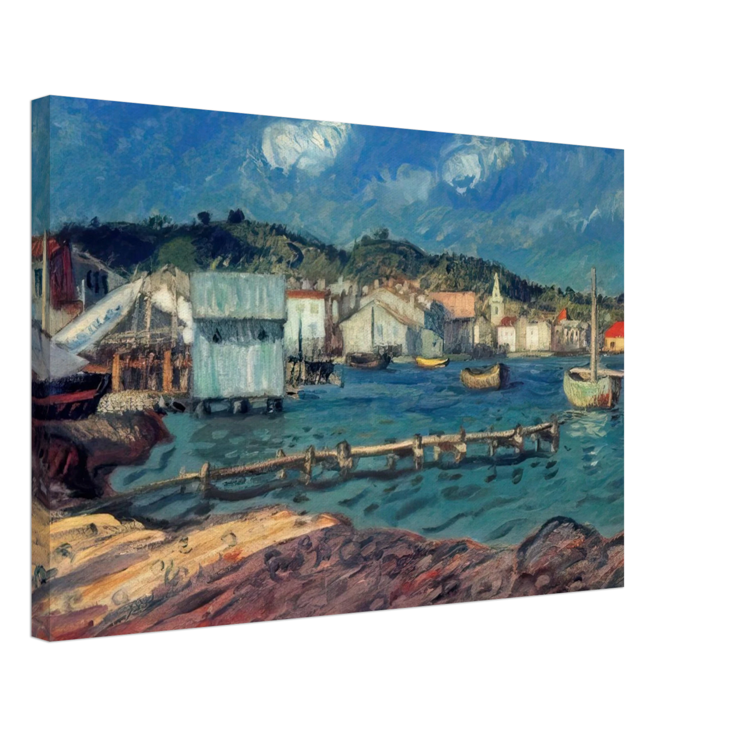 Raoul Dufy - THE PORT OF MARTIGUES Canvas - 40x60 cm / 16x24 inches-canvas