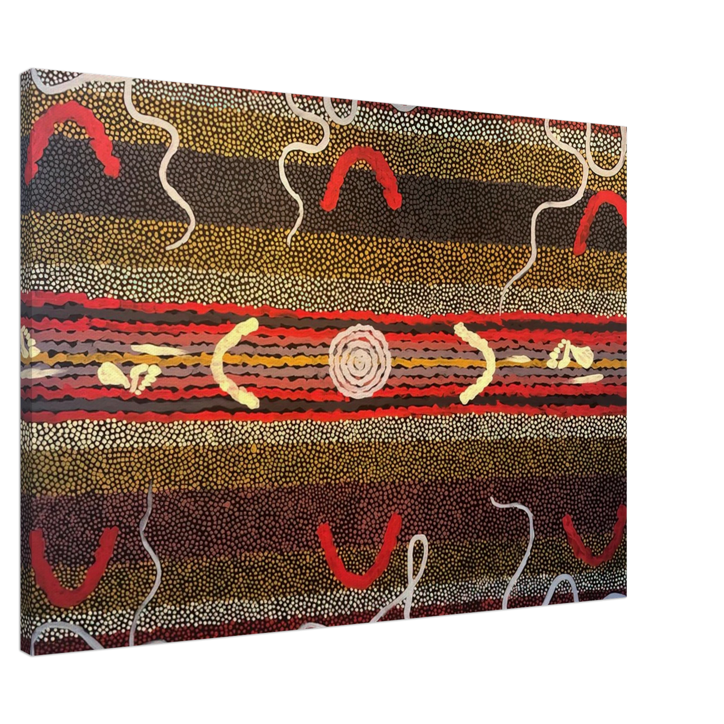 Clifford Possum Tjapaltjarri - Men's Maliyarre Initiation Ceremony - 1999 Canvas - Default Title-canvas