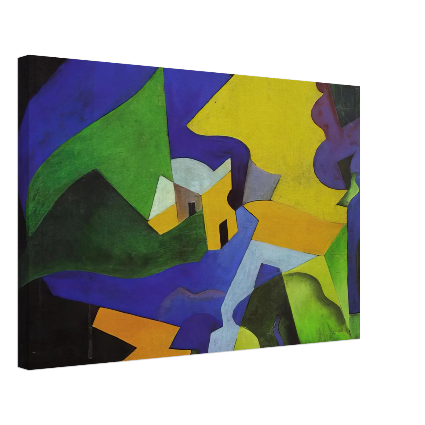 Enrico Prampolini - COSTRUZIONE SPAZIALE PAESAGGIO 1919 Canvas - 40x60 cm / 16x24 inches-canvas