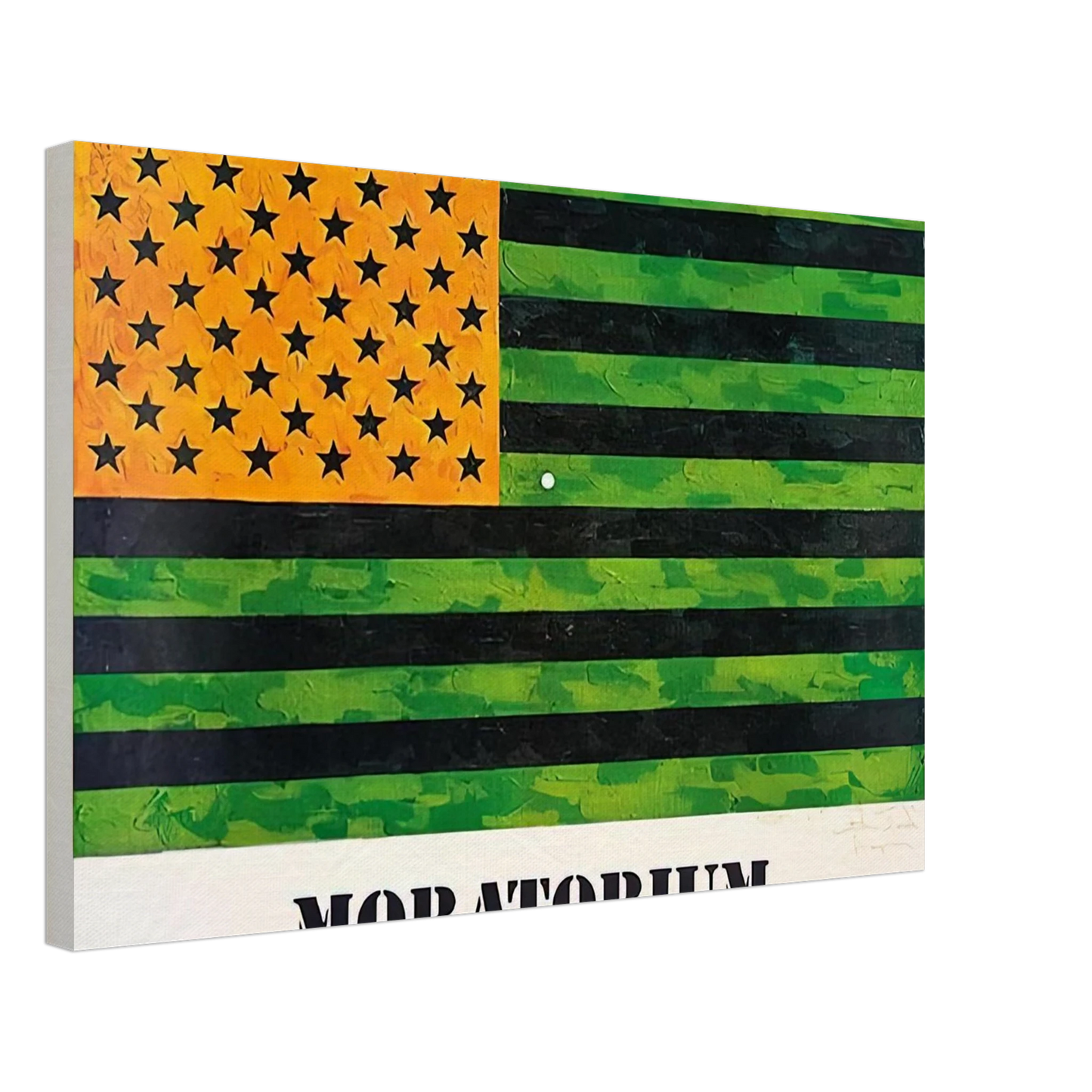 Jasper Johns - MORATORIUM FLAG Canvas - 40x60 cm / 16x24 inches-canvas