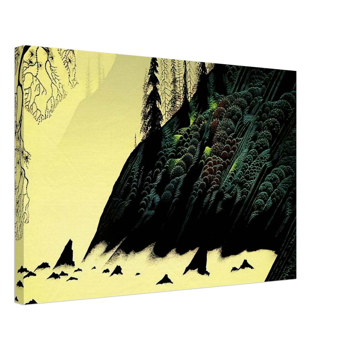 Eyvind Earle - Spruce Redwood and Pine Canvas - 40x60 cm / 16x24 inches-canvas