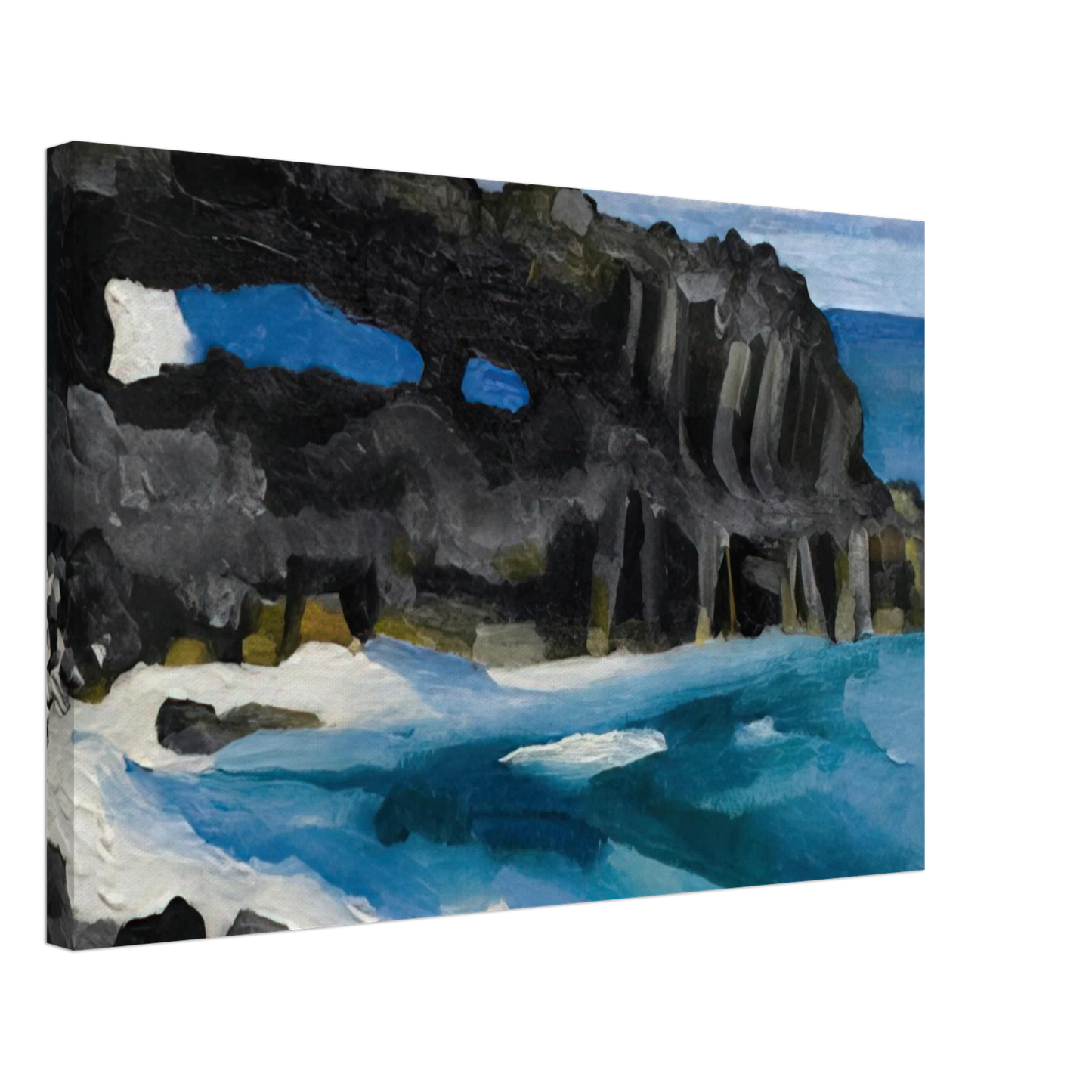 Georgia O'Keeffe - Black Lava Bridge, Hana Coast-No. II Canvas - 40x60 cm / 16x24 inches-canvas