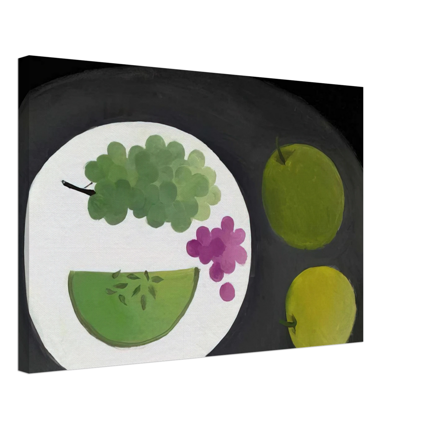 Mary Fedden - Melon and Grapes - 2009 Canvas - 70x100 cm / 28x40 inches-canvas
