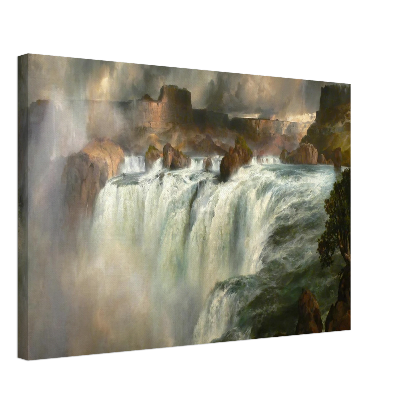 Thomas Moran - Shoshone Falls on the Snake River Canvas - 40x60 cm / 16x24 inches-canvas