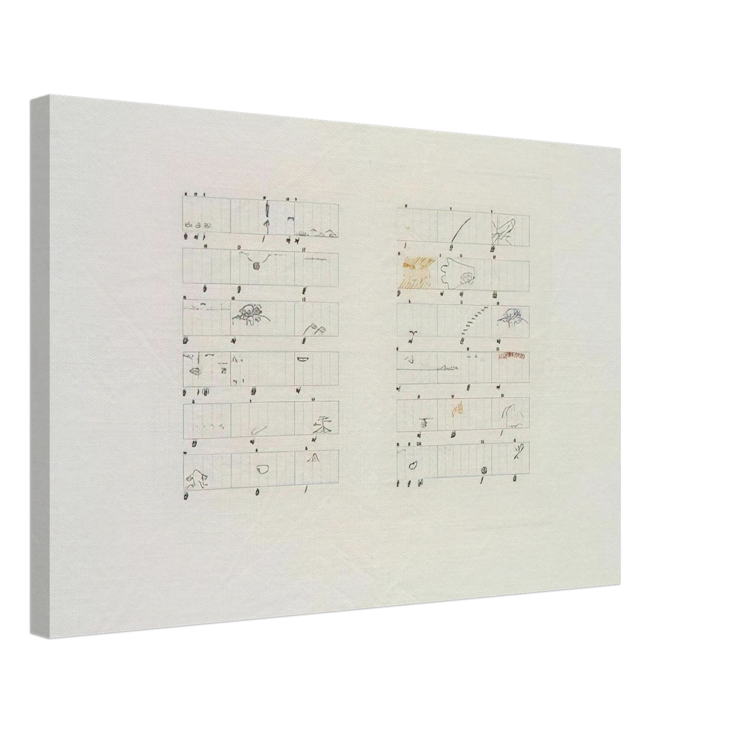 John Cage - Score Without Parts 40 Drawings by ThoreauTwelve Haiku - 1978 Canvas - 40x60 cm / 16x24 inches-canvas