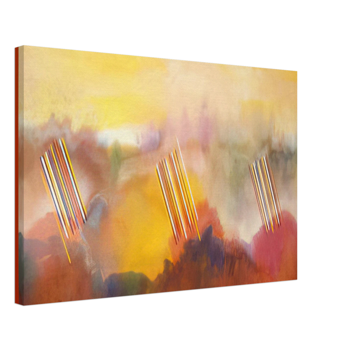 Ronnie Landfield - Younger than the Sun - 1990 Canvas - 40x60 cm / 16x24 inches-canvas