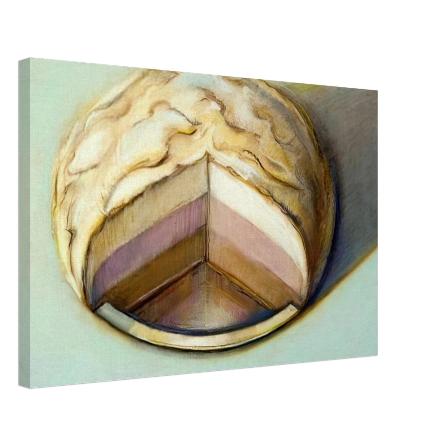 Wayne Thiebaud - Neapolitan Meringue - 1999 Canvas - 70x100 cm / 28x40 inches-canvas