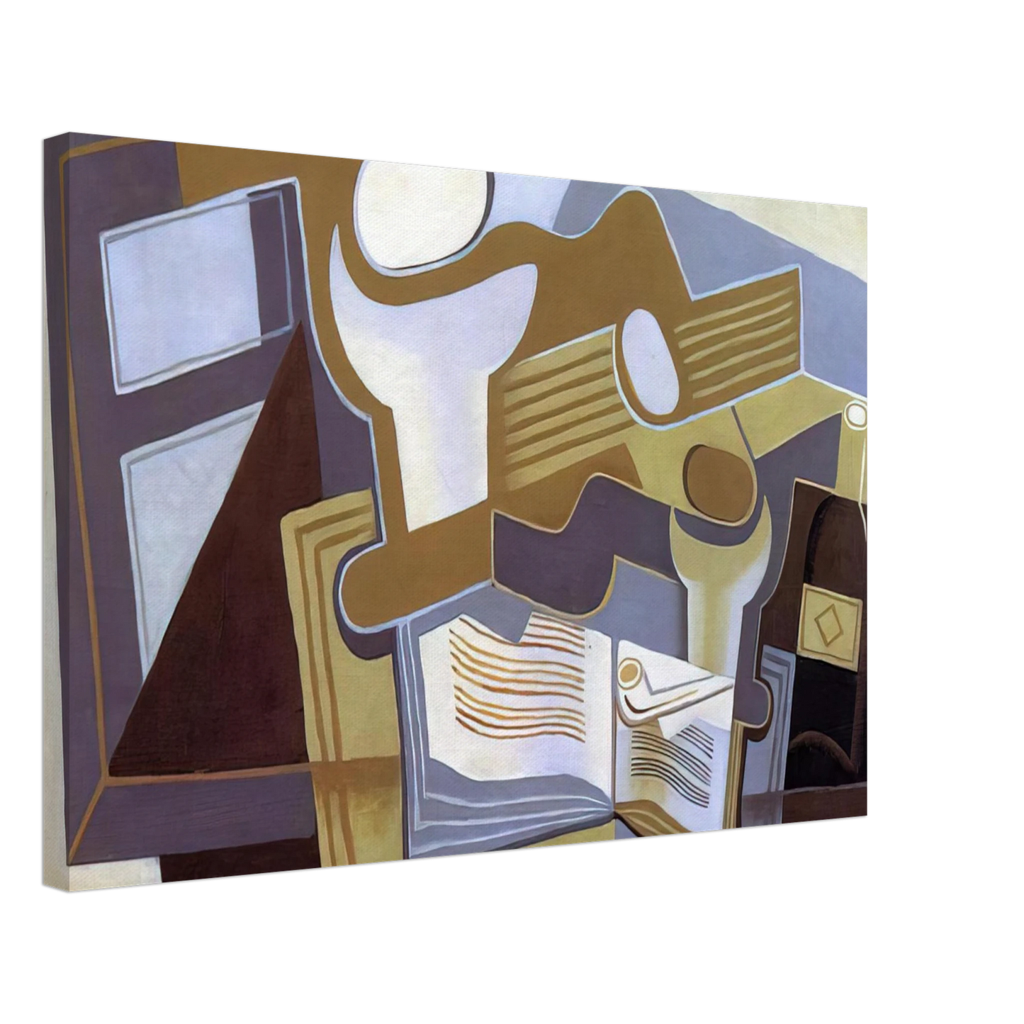 Juan Gris - GUITAR AND FRUIT DISH 1 Canvas - 70x100 cm / 28x40 inches-canvas