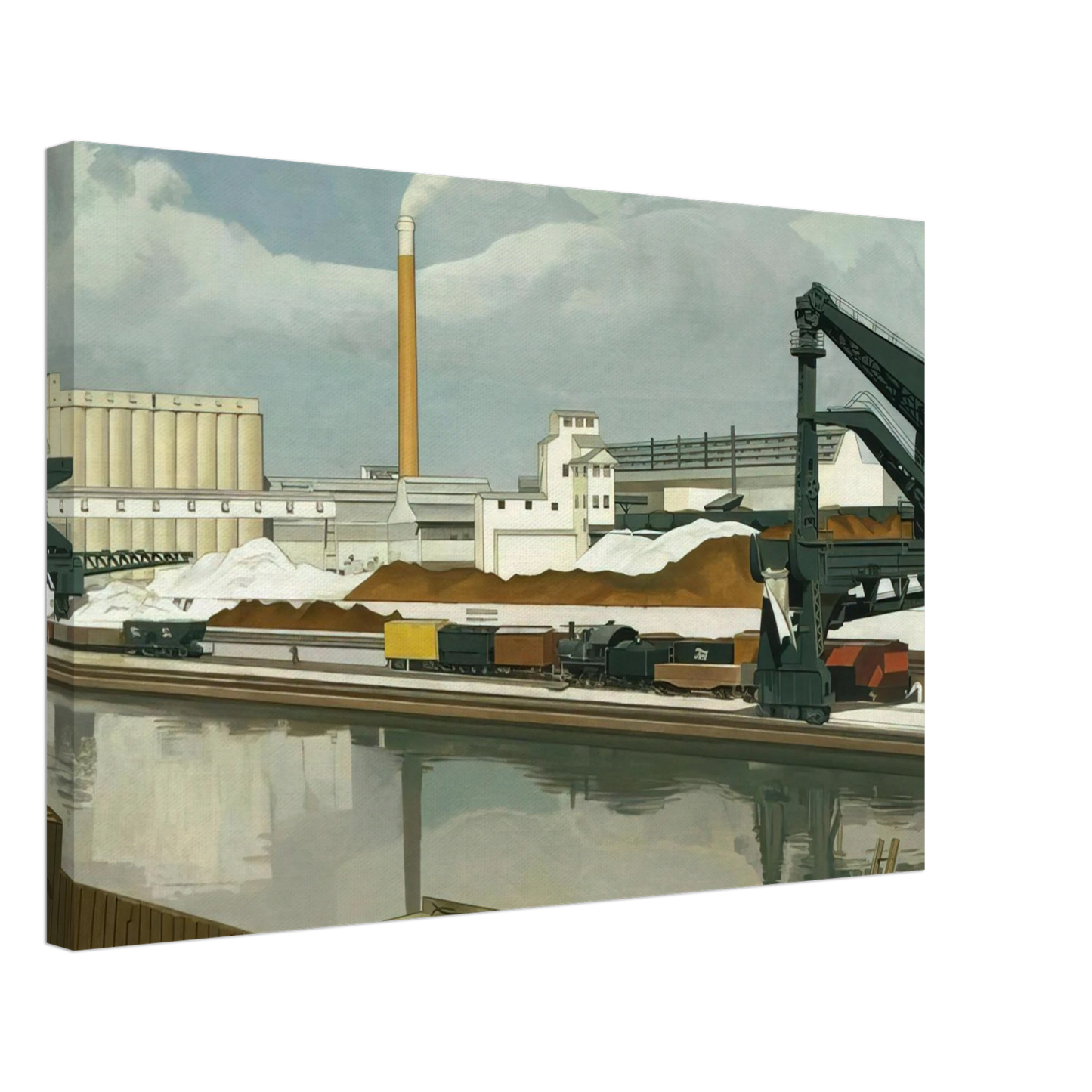 Charles Sheeler - American Landscape - 1930 Canvas - 70x100 cm / 28x40 inches-canvas