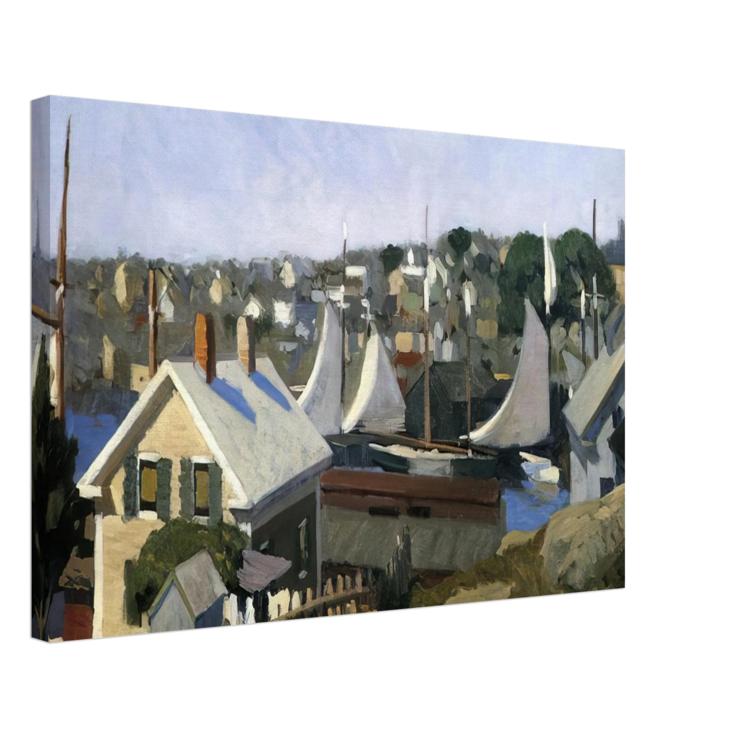 Edward Hopper - Gloucester Harbor Canvas - 70x100 cm / 28x40 inches-canvas