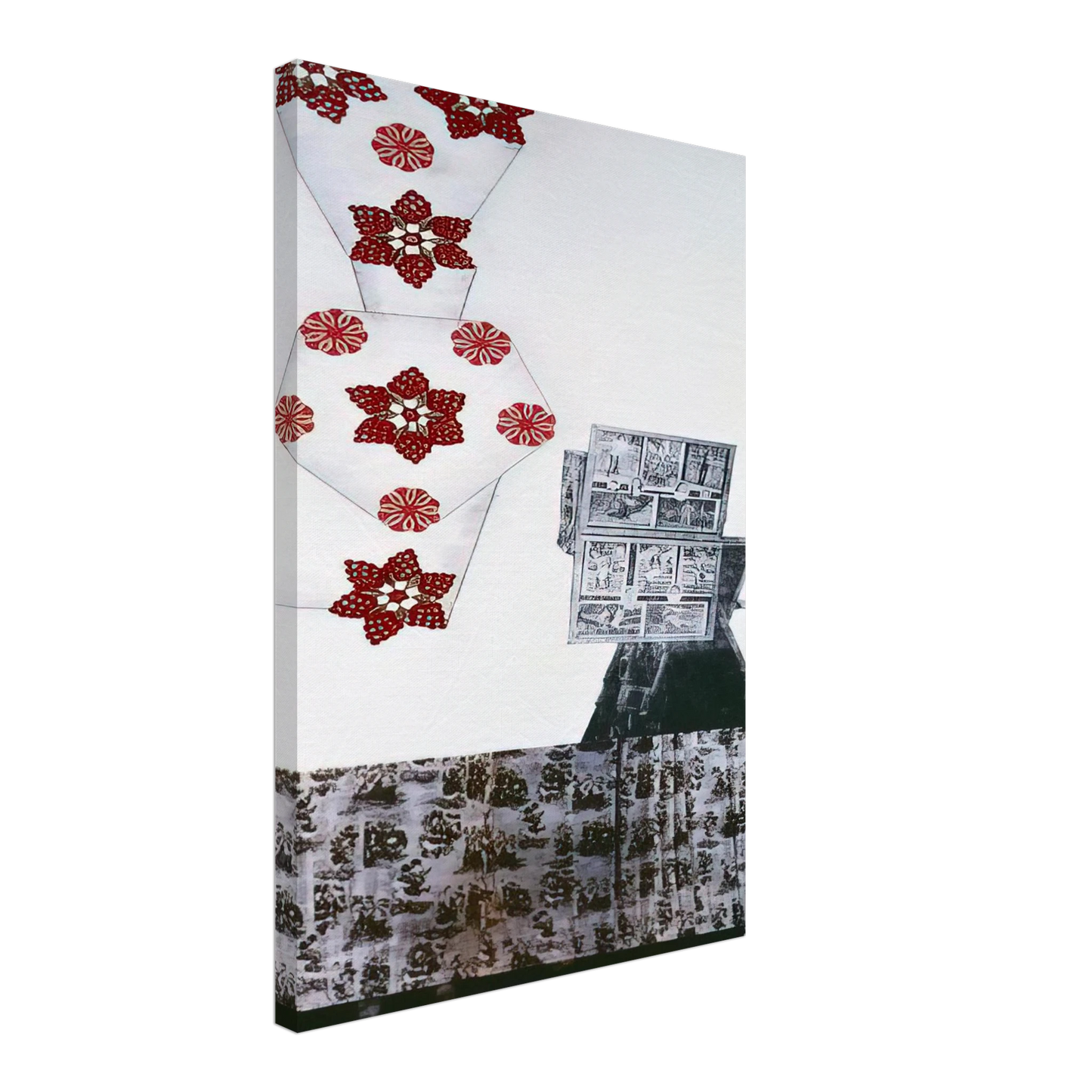 Robert Rauschenberg - PARK ROCI MEXICO 1985 Canvas - 70x100 cm / 28x40 inches-canvas