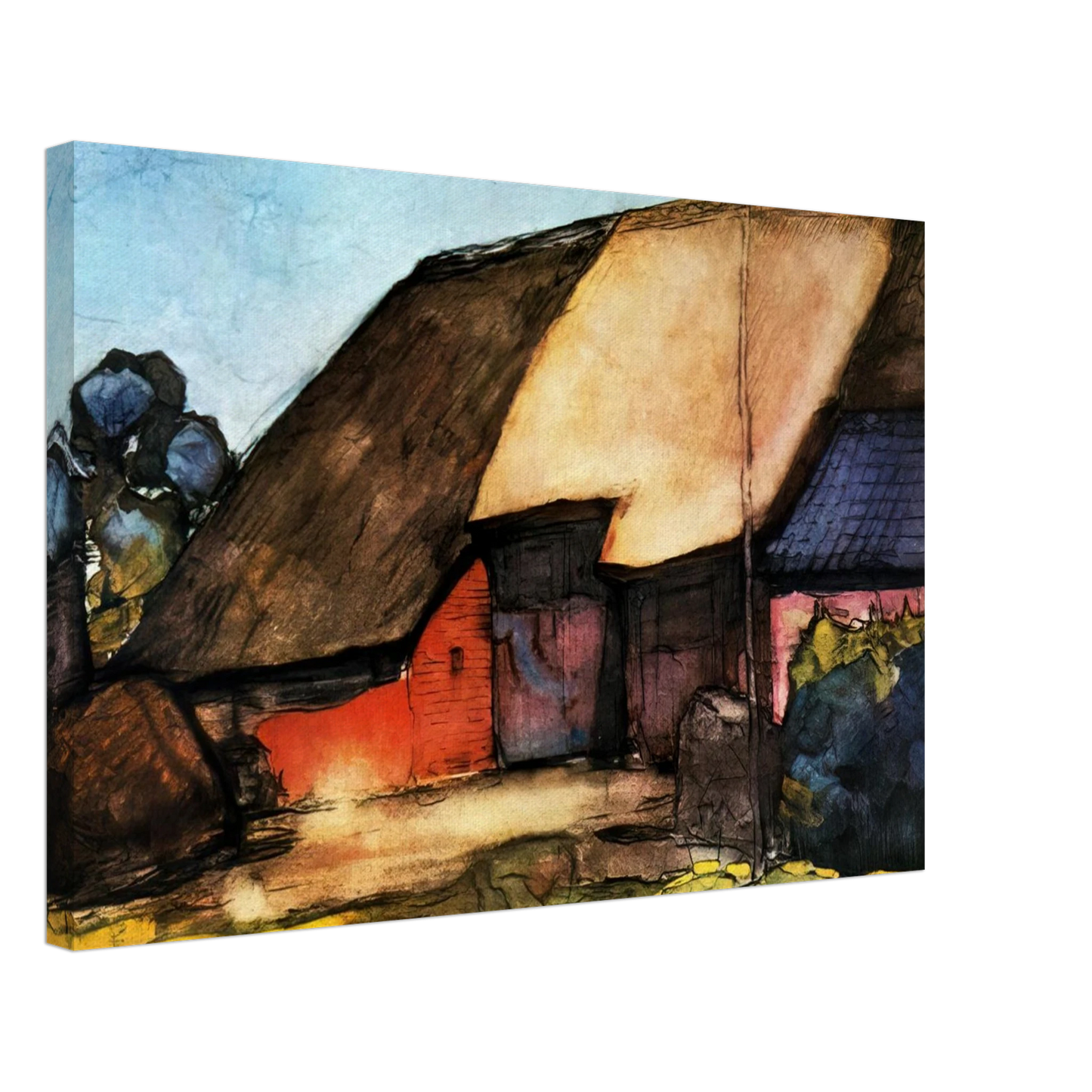 Piet Mondrian - Small farm on Nistelrode Canvas - 40x60 cm / 16x24 inches-canvas