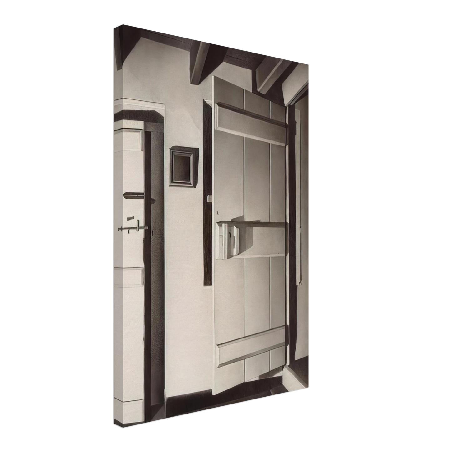 Charles Sheeler - The Open Door - 1932 Canvas - 40x60 cm / 16x24 inches-canvas