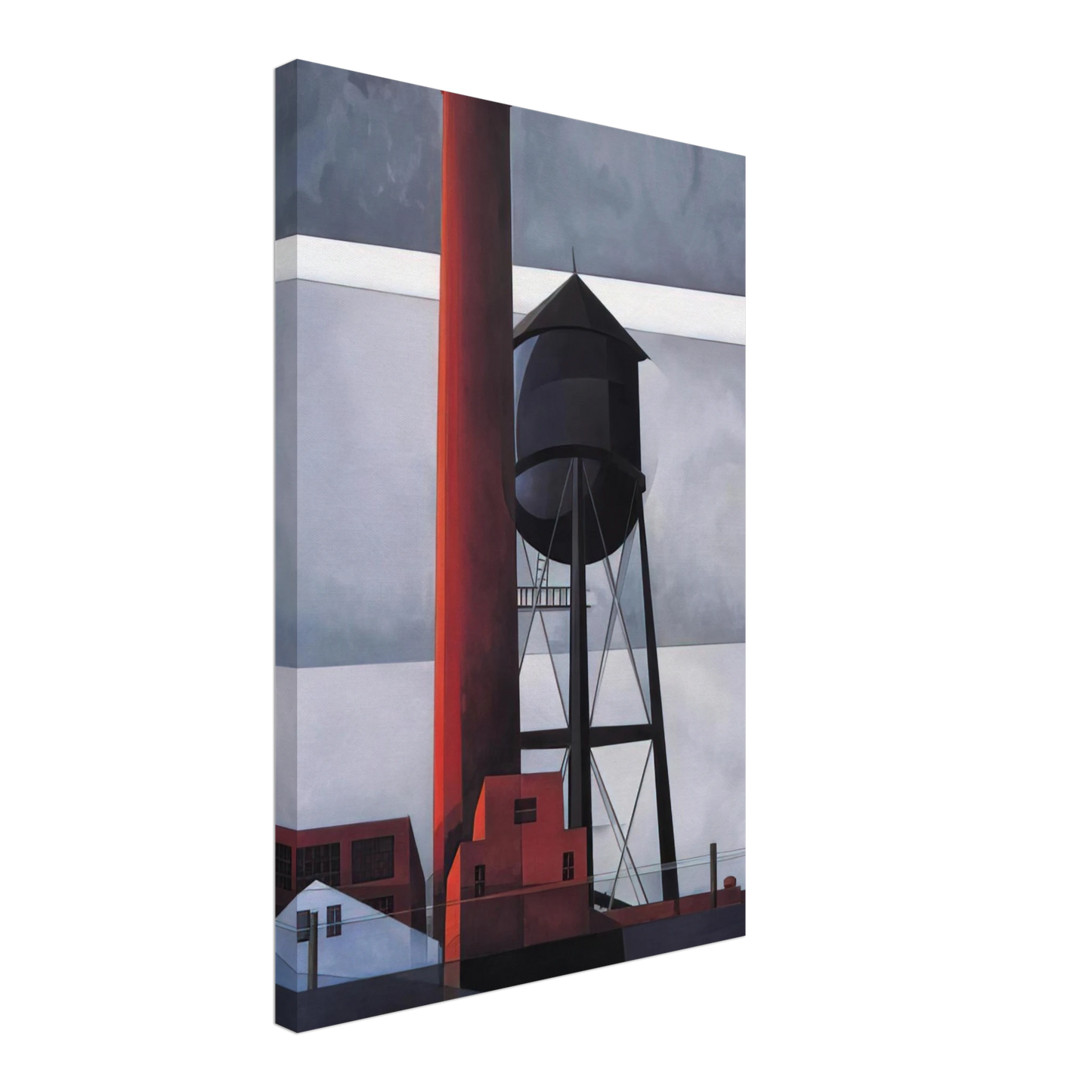 Charles Demuth - Chimney and Water Tower - 1931 Canvas - 40x60 cm / 16x24 inches-canvas