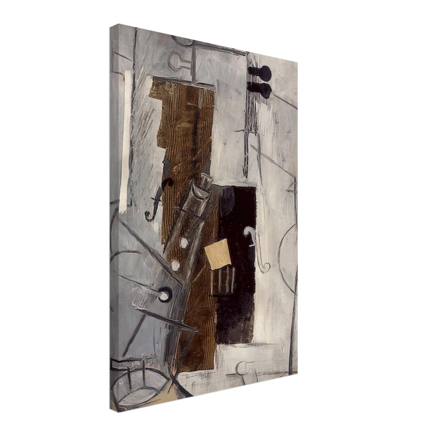 Pablo Picasso - Clarinet and Violin - 1913 Canvas - 70x100 cm / 28x40 inches-canvas