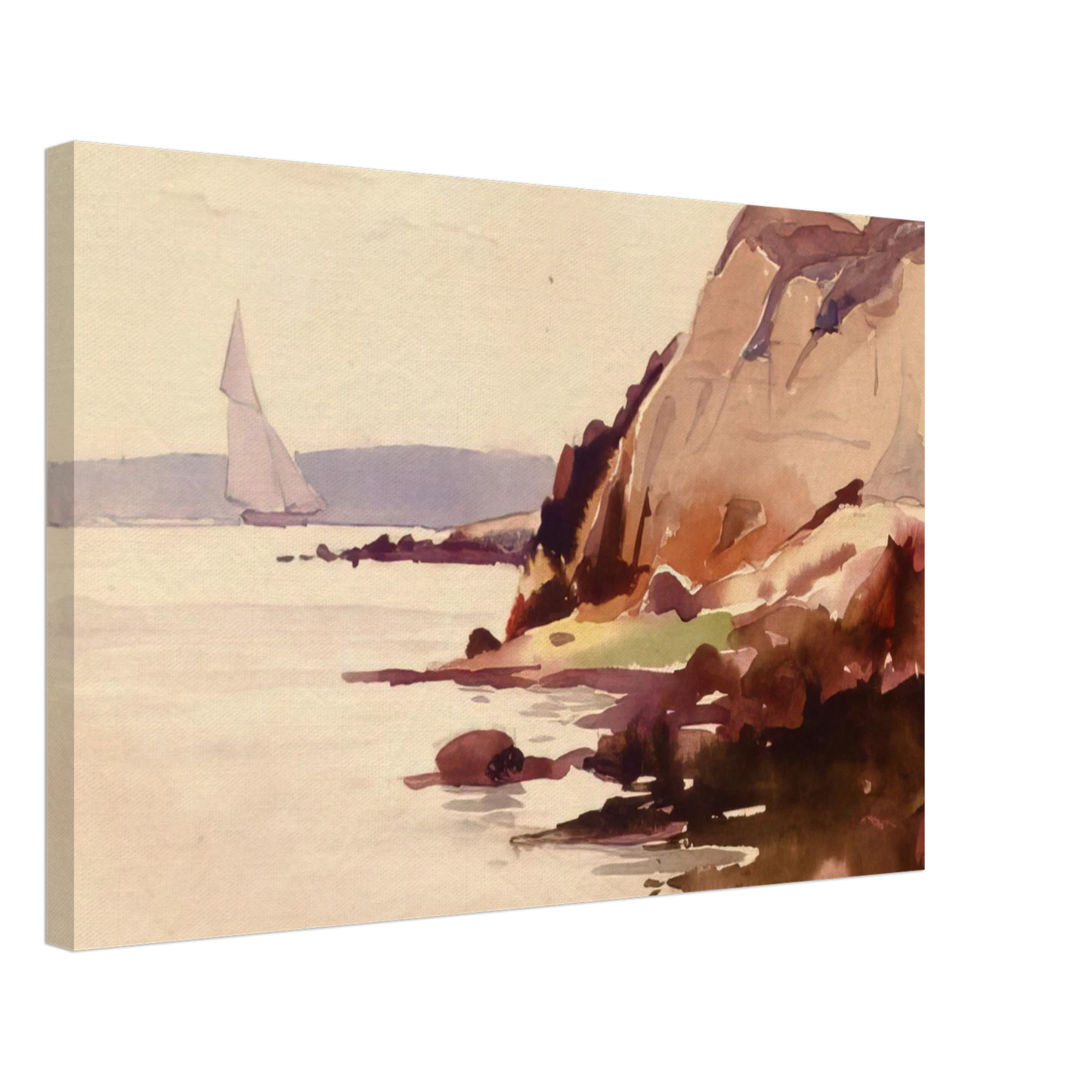 Sydney Laurence - Sailing off Gloucester Coast - 1888 Canvas - 70x100 cm / 28x40 inches-canvas