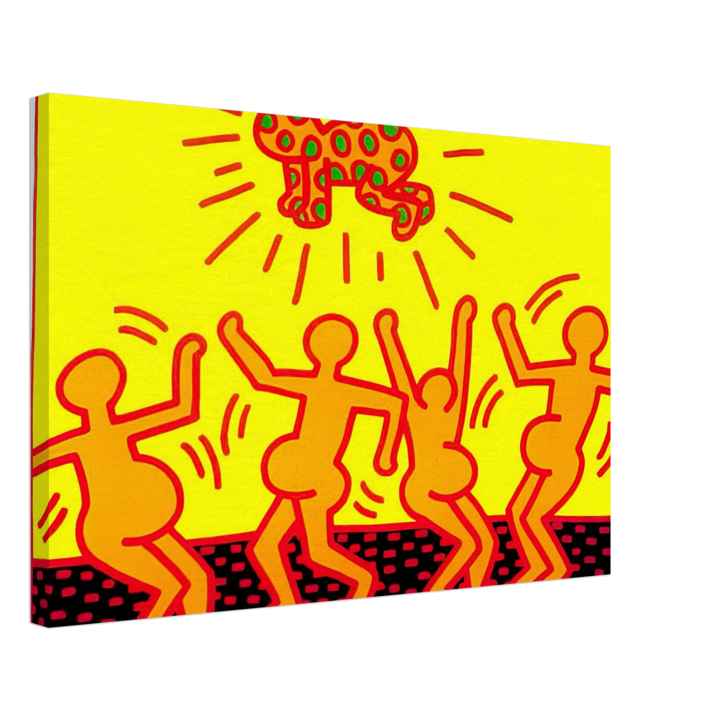 Keith Haring - UNTITLED 1983 1 Canvas - 40x60 cm / 16x24 inches-canvas
