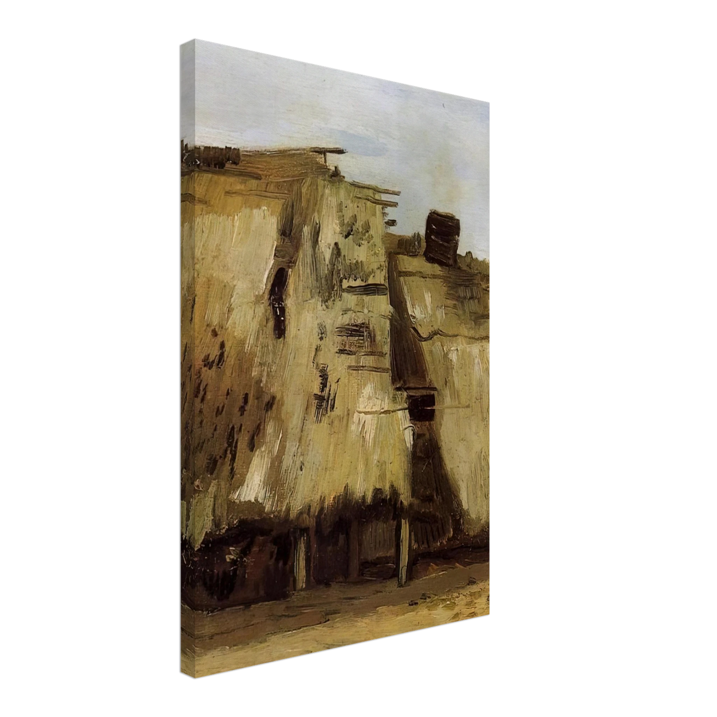 Vincent van Gogh - Cottage with Woman Digging Canvas - 40x60 cm / 16x24 inches-canvas