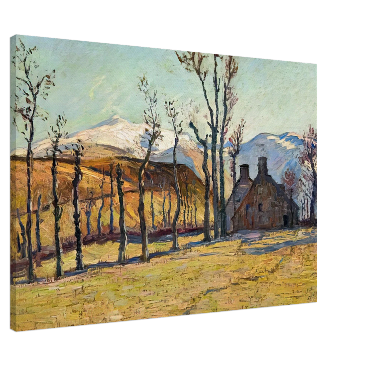 Armand Guillaumin - Cottages in a landscape Canvas - Default Title-canvas
