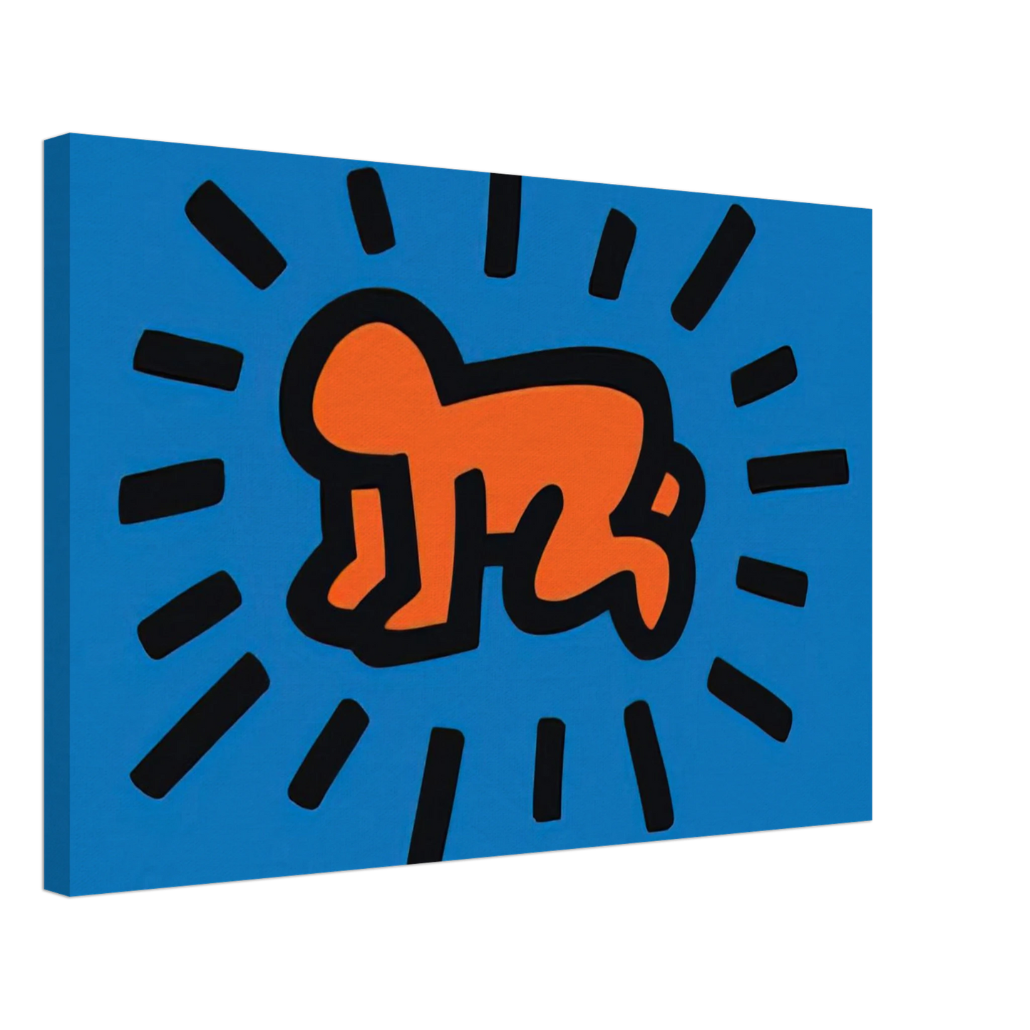 Keith Haring - RADIANT BABY FROM ICONS SERIES 1990 Canvas - 40x60 cm / 16x24 inches-canvas