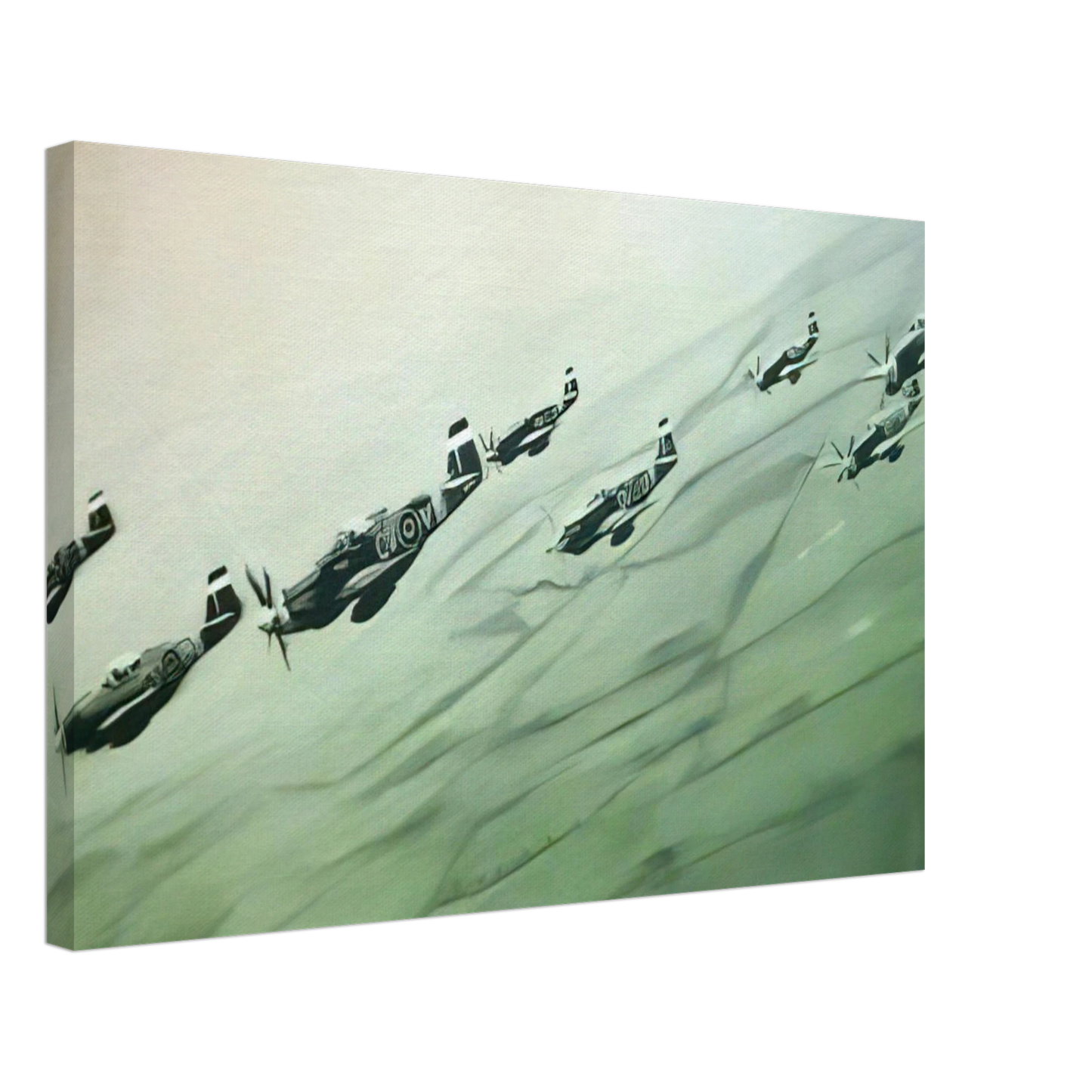 Gerhard Richter - MUSTANG STAFFEL 1964 Canvas - 40x60 cm / 16x24 inches-canvas