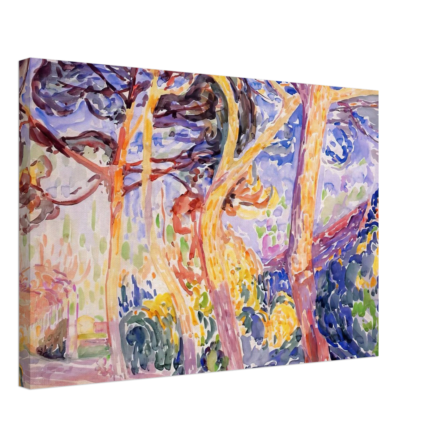 Henri-Edmond Cross - Under the Pines Canvas - 70x100 cm / 28x40 inches-canvas