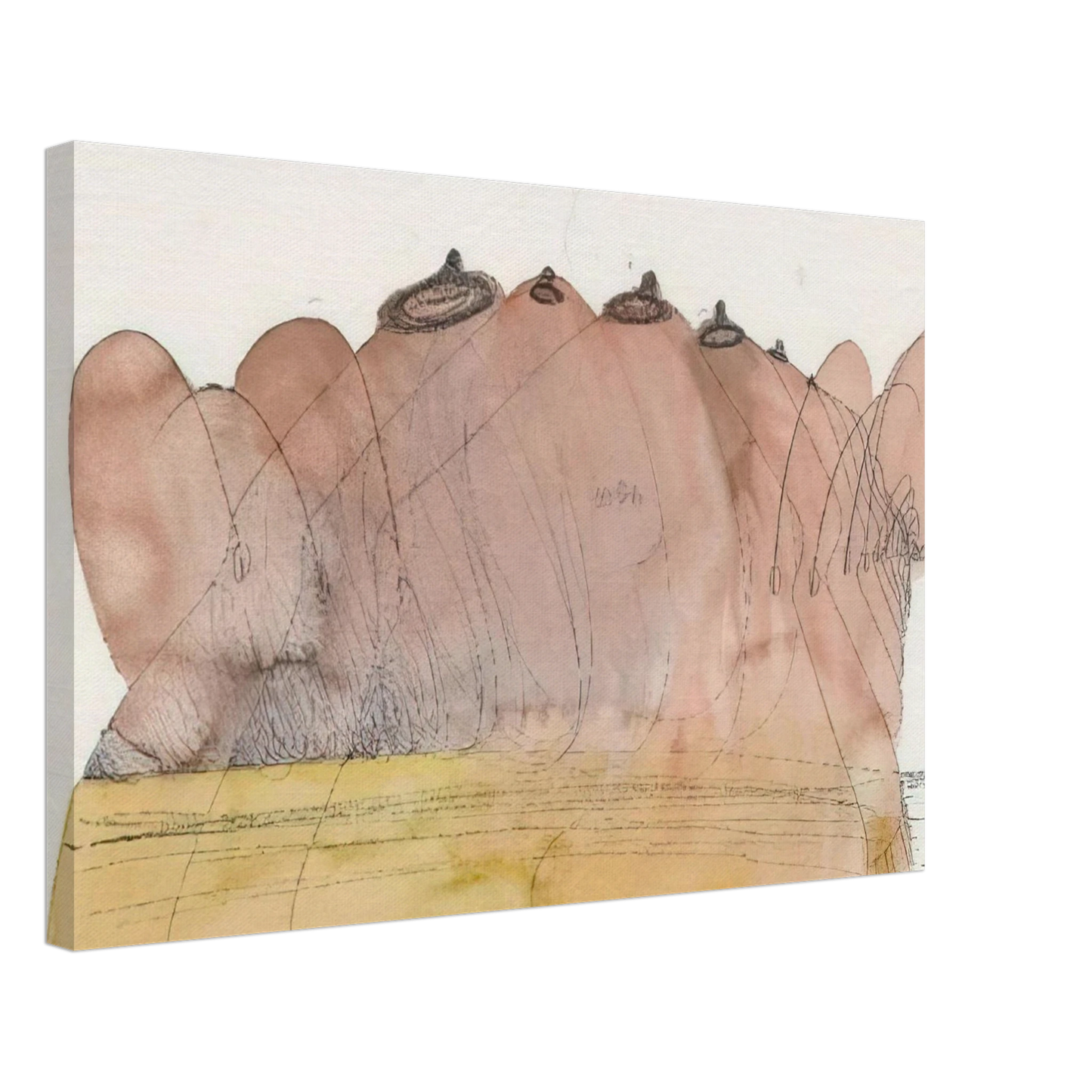 Dieter Roth - Untitled - 1974 Canvas - 40x60 cm / 16x24 inches-canvas