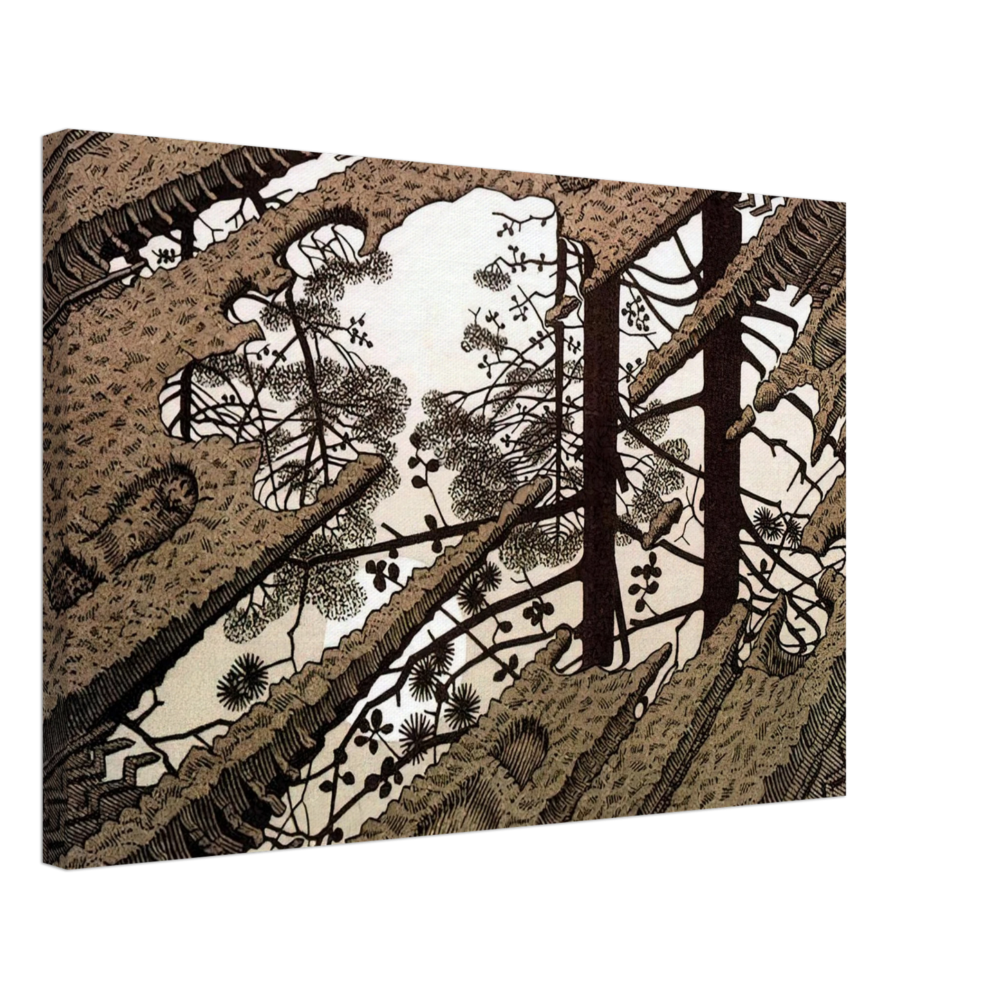 MC Escher - PUDDLE Canvas - 40x60 cm / 16x24 inches-canvas