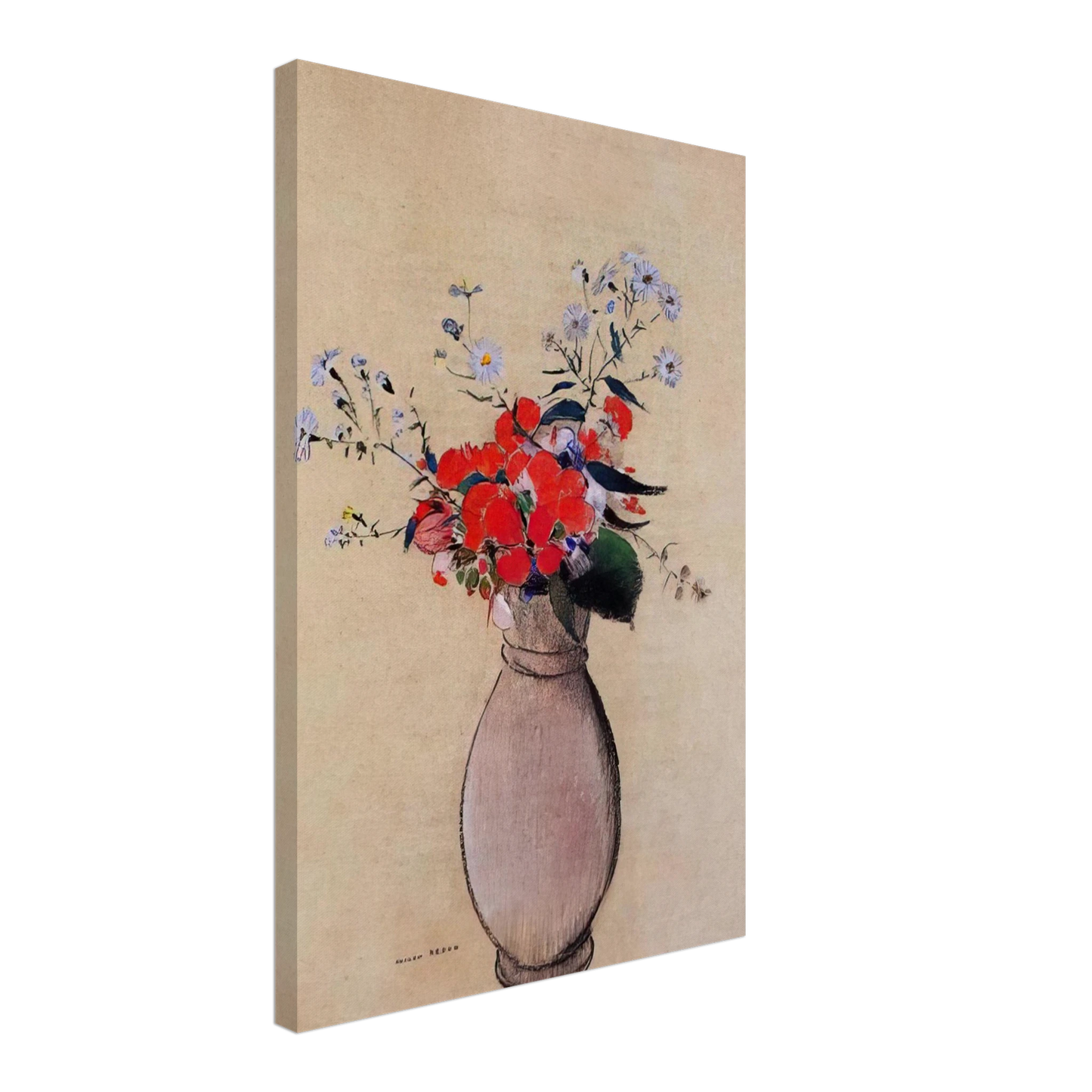 Odilon Redon - BOUQUET OF FLOWERS 2 Canvas - 70x100 cm / 28x40 inches-canvas