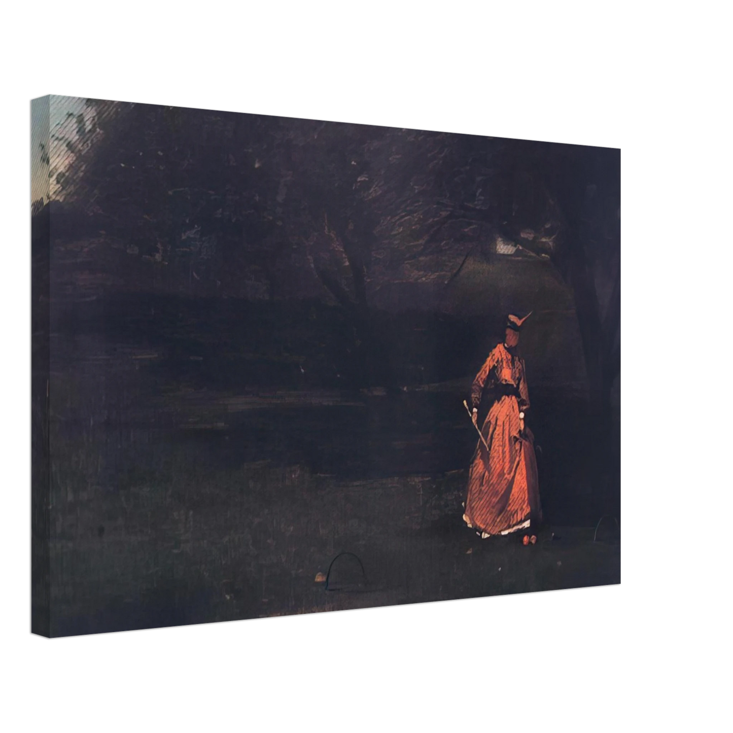 Winslow Homer - CROQUET PLAYERS 1 Canvas - 70x100 cm / 28x40 inches-canvas