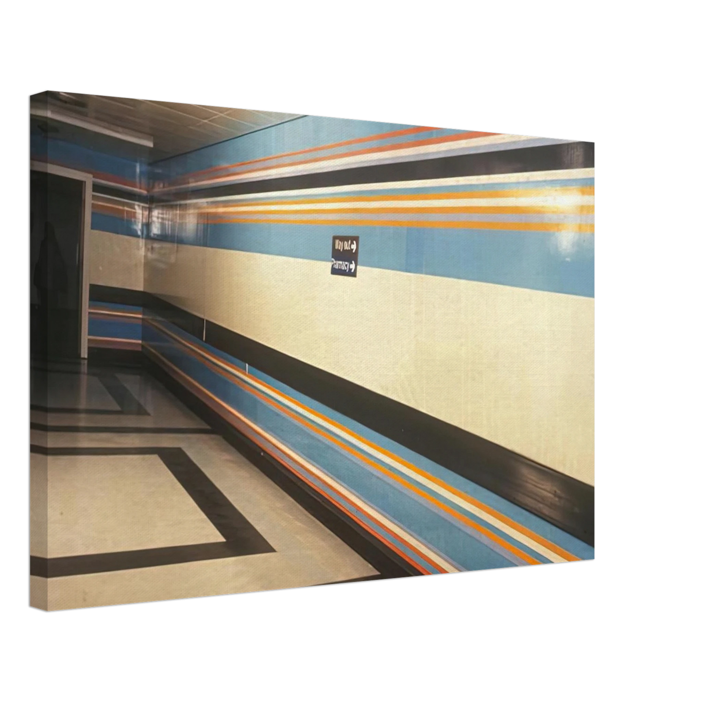 Bridget Riley - ROYAL LIVERPOOL HOSPITAL INSTALLATION 1983 Canvas - 40x60 cm / 16x24 inches-canvas