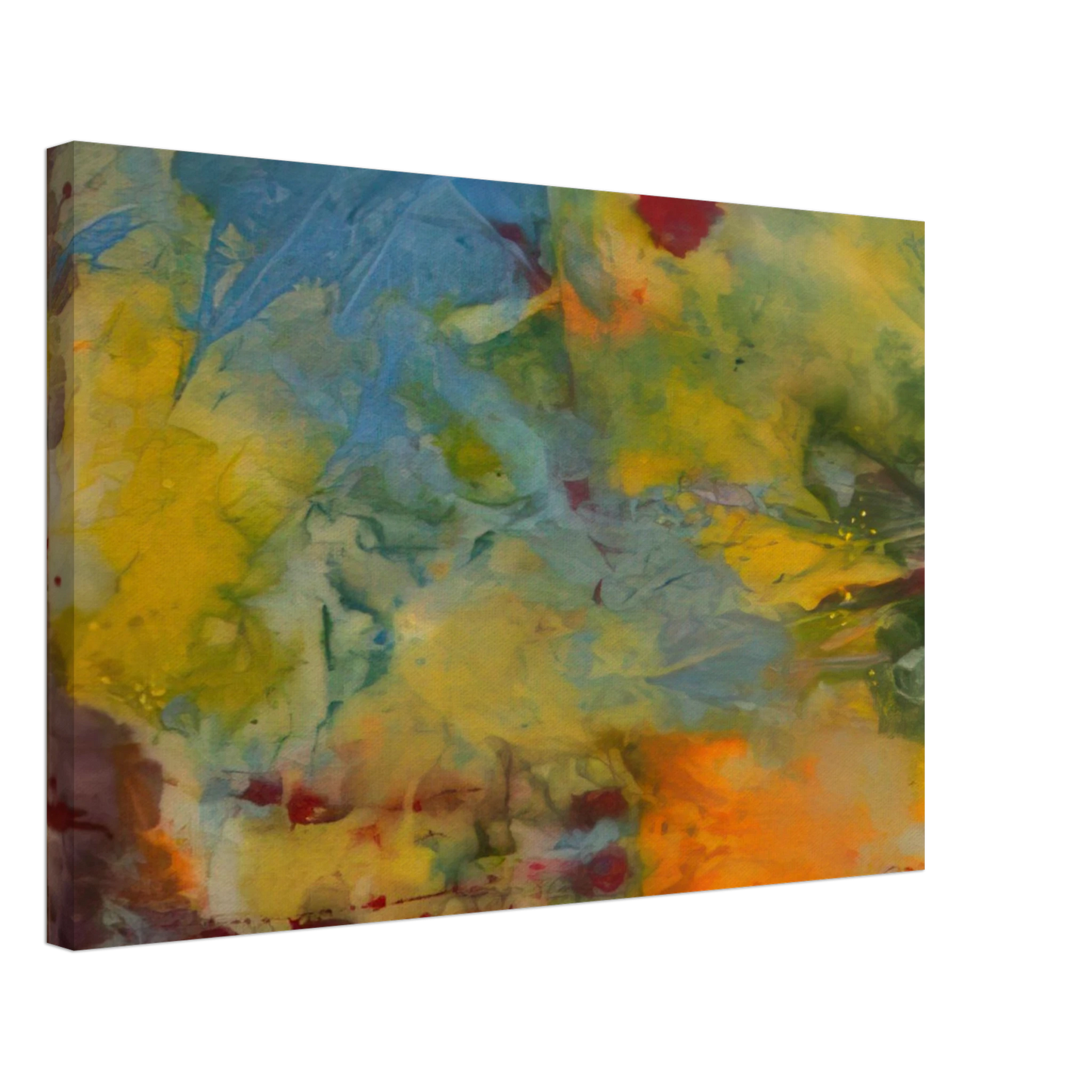 Sam Gilliam - Blue Swirl Canvas - 70x100 cm / 28x40 inches-canvas