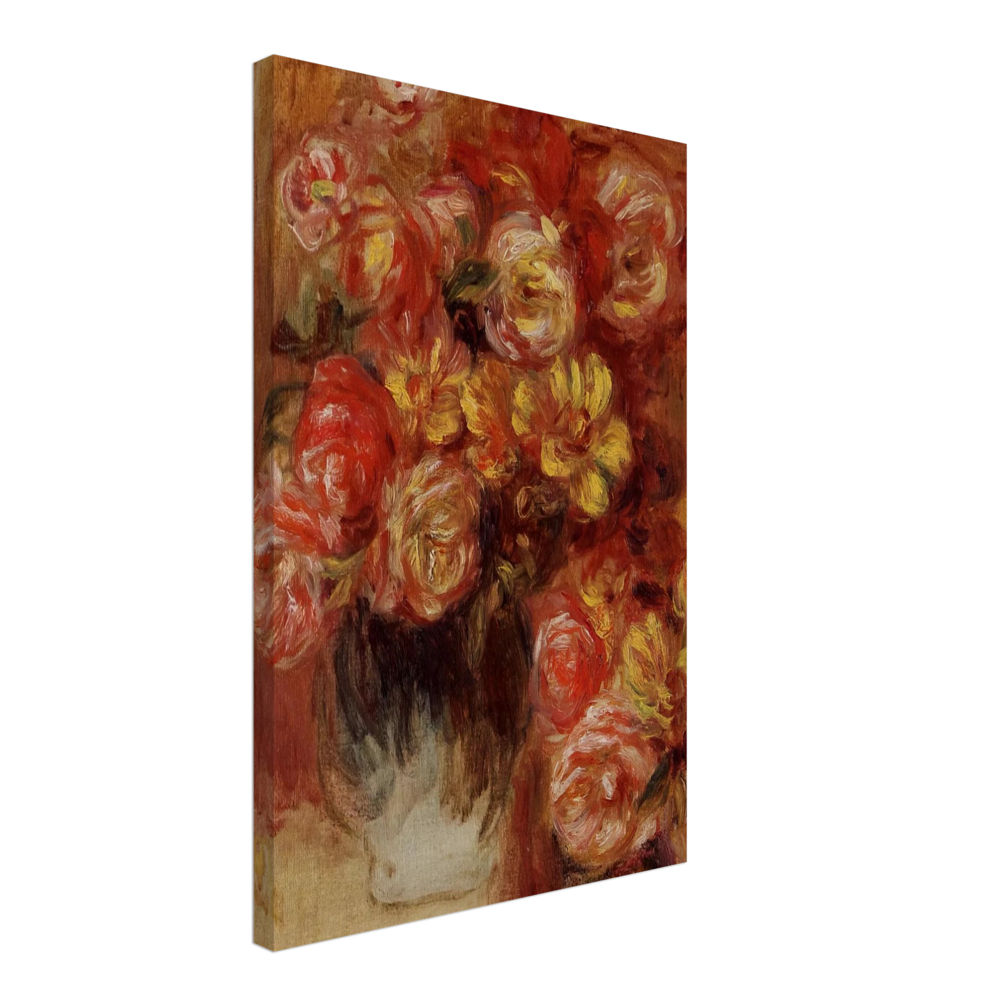 Pierre-Auguste Renoir - Vase of Roses Canvas - 70x100 cm / 28x40 inches-canvas