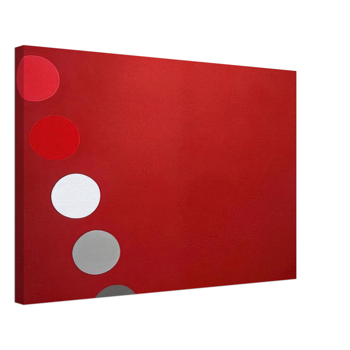 Thomas Downing - Phased Red - 1965 Canvas - 40x60 cm / 16x24 inches-canvas