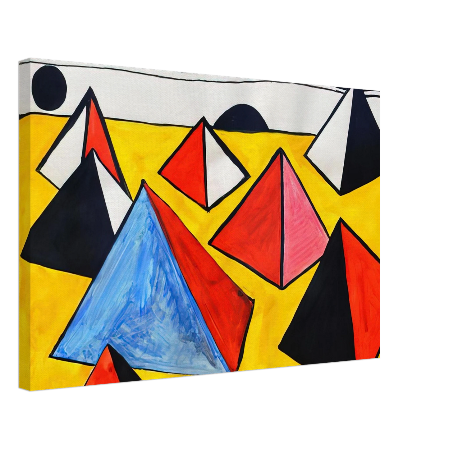 Alexander Calder - PYRAMIDS 1975 Canvas - 40x60 cm / 16x24 inches-canvas