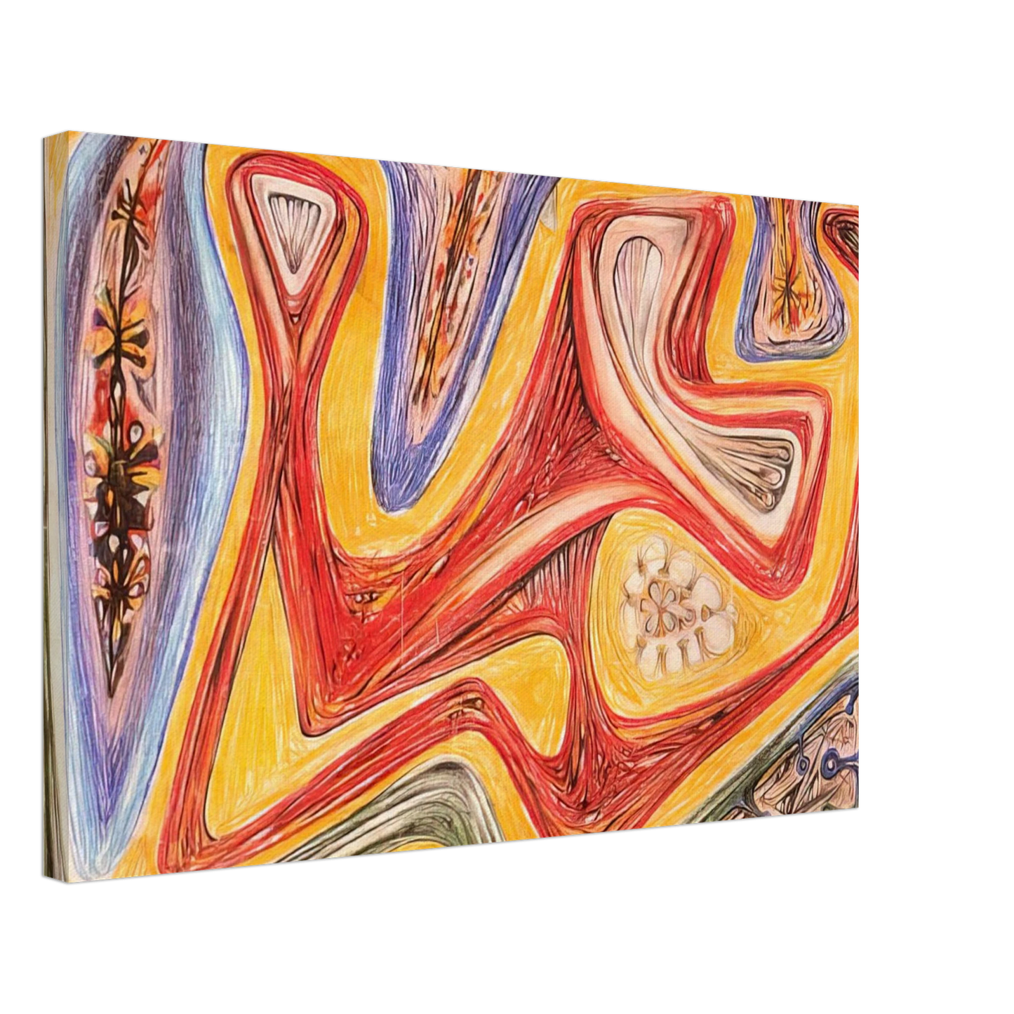 Roberto Matta - GLANDE FICTION 1938 Canvas - 70x100 cm / 28x40 inches-canvas