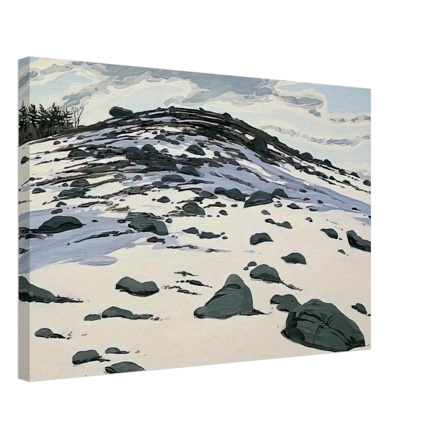 Neil Welliver - Shadow on Frankfort Barren - 1982 Canvas - 70x100 cm / 28x40 inches-canvas