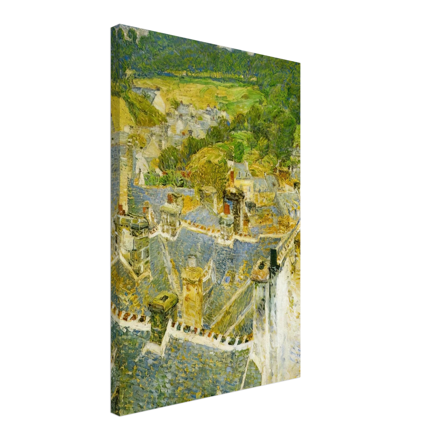 Childe Hassam - Rooftops, Pont-Aven Canvas - 40x60 cm / 16x24 inches-canvas