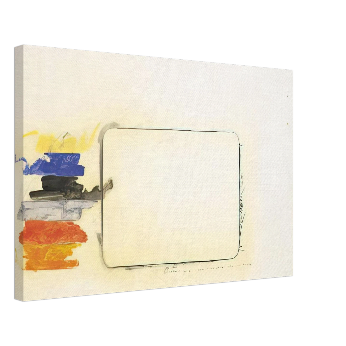 Mario Schifano - Disegno n. 2 per l'occhio del critico - Art Informel Canvas - 40x60 cm / 16x24 inches-canvas