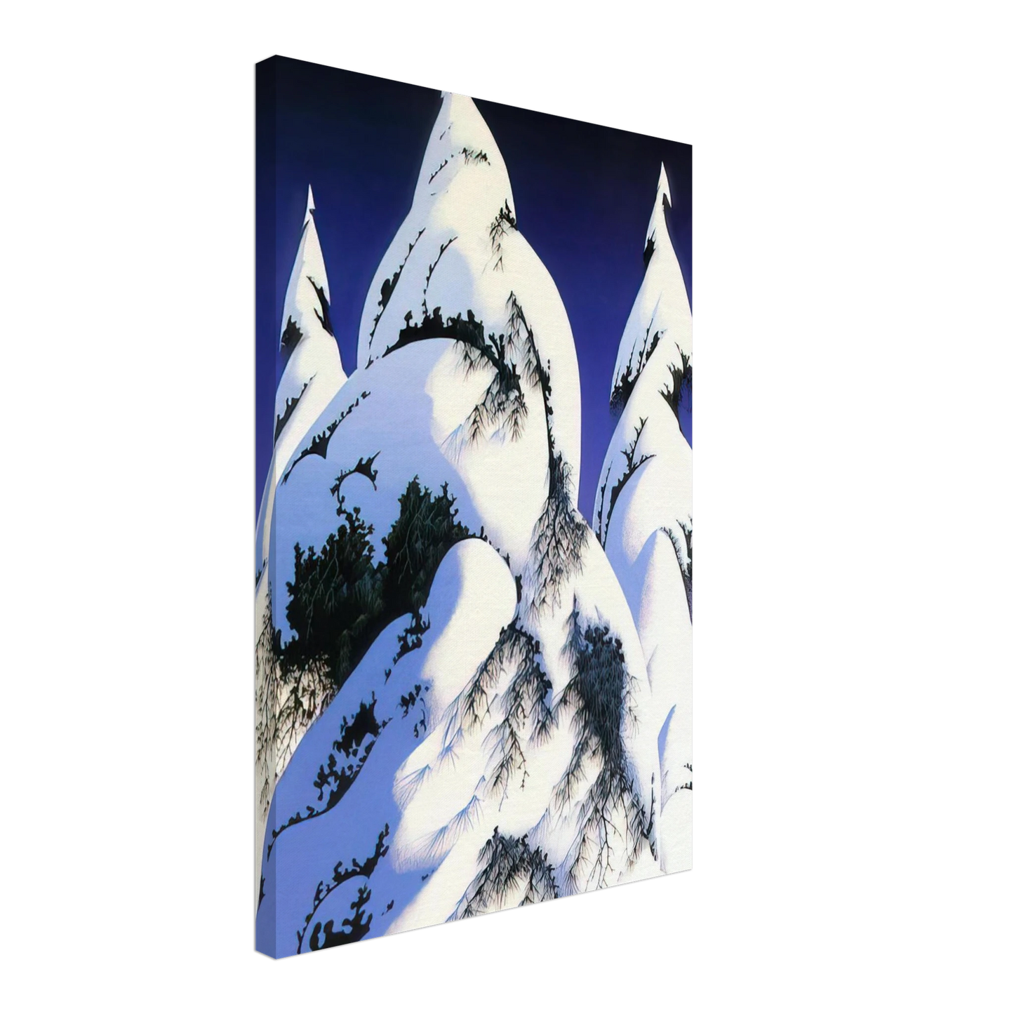 Eyvind Earle - Snow Trees Canvas - 70x100 cm / 28x40 inches-canvas