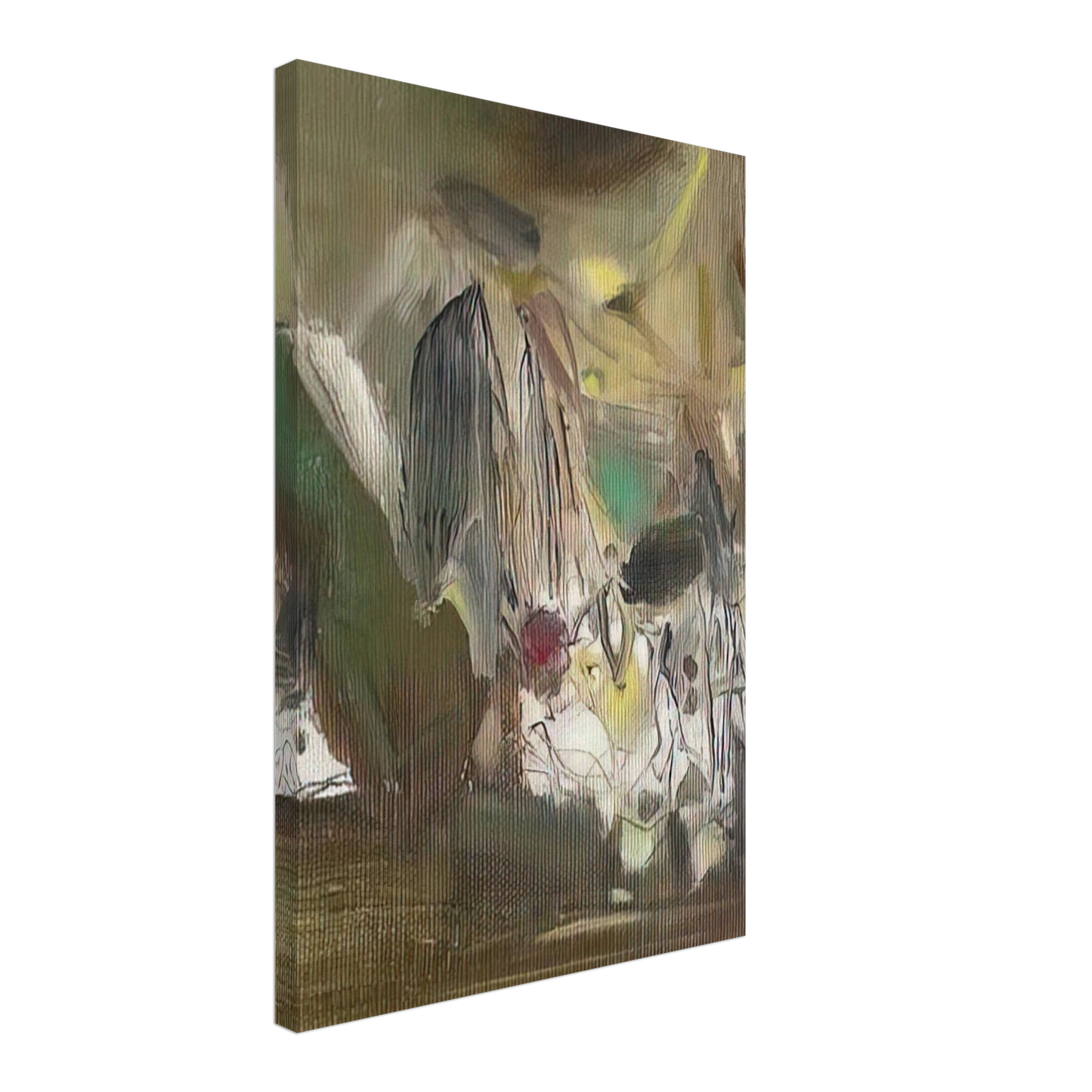 Chu teh Chun - COMPOSITION 1977 Canvas - 70x100 cm / 28x40 inches-canvas