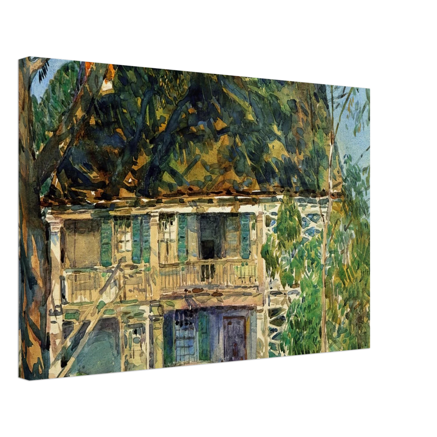 Childe Hassam - The Brush House Canvas - 70x100 cm / 28x40 inches-canvas