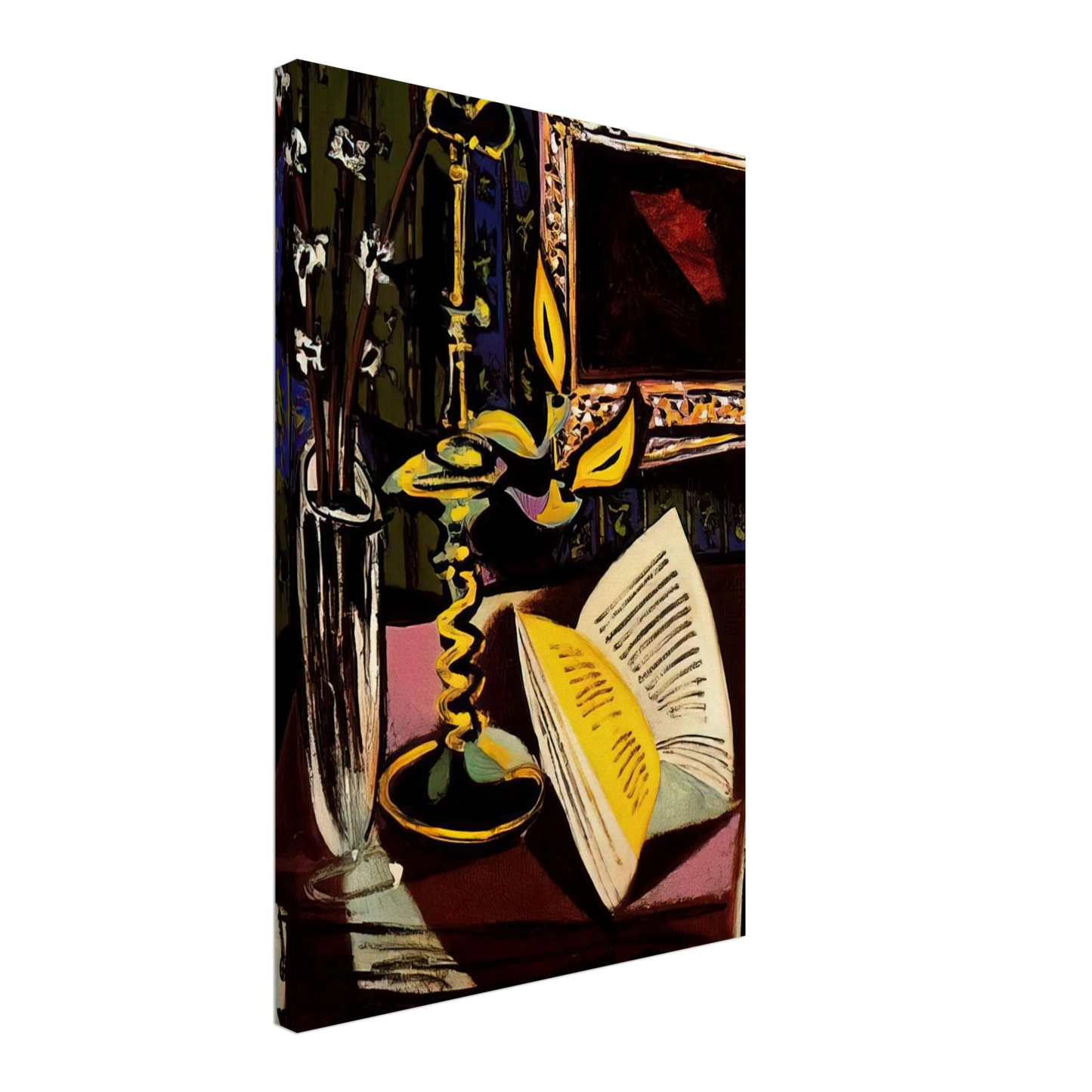 Pablo Picasso - Still life with candlestick - 1937 Canvas - 70x100 cm / 28x40 inches-canvas