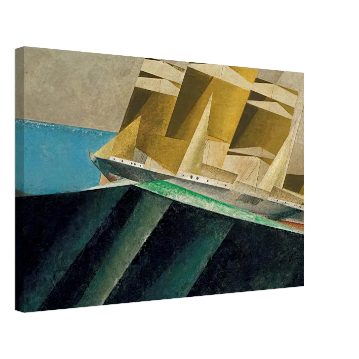 Lyonel Feininger - MID OCEAN 1937 Canvas - 70x100 cm / 28x40 inches-canvas