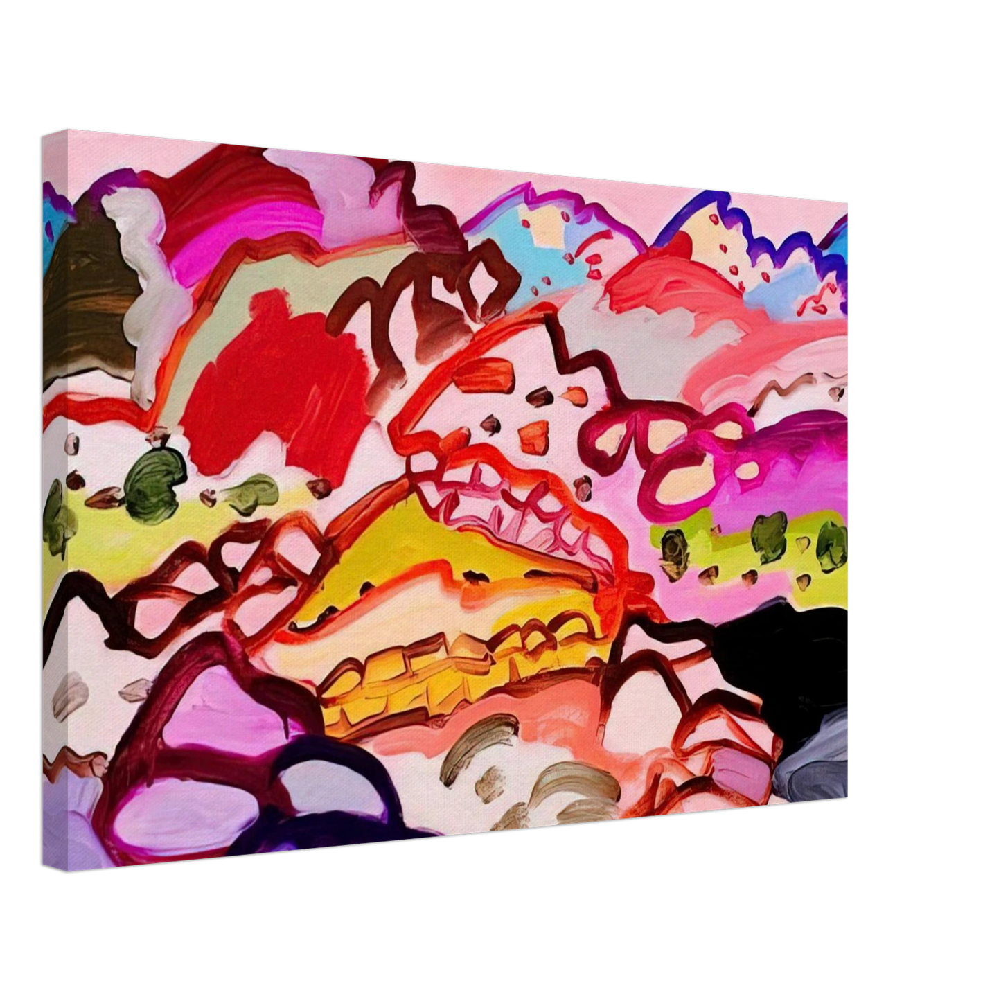 Charles Lapicque - Paysage en Castille - 1973 Canvas - 70x100 cm / 28x40 inches-canvas