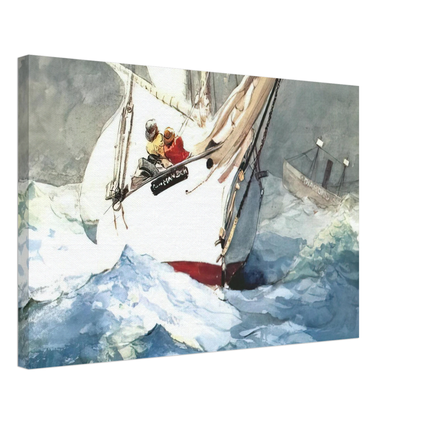 Winslow Homer - DIAMOND SHOAL Canvas - 70x100 cm / 28x40 inches-canvas