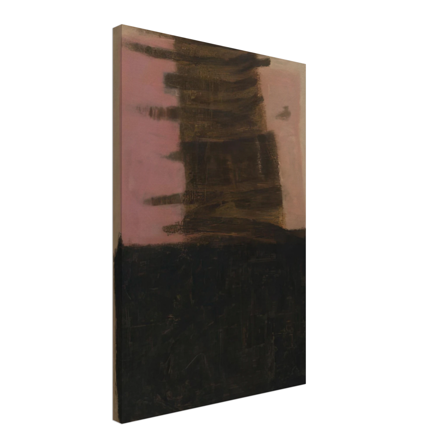 Adja Yunkers - Composition in Black Ochre - 1957 Canvas - 70x100 cm / 28x40 inches-canvas