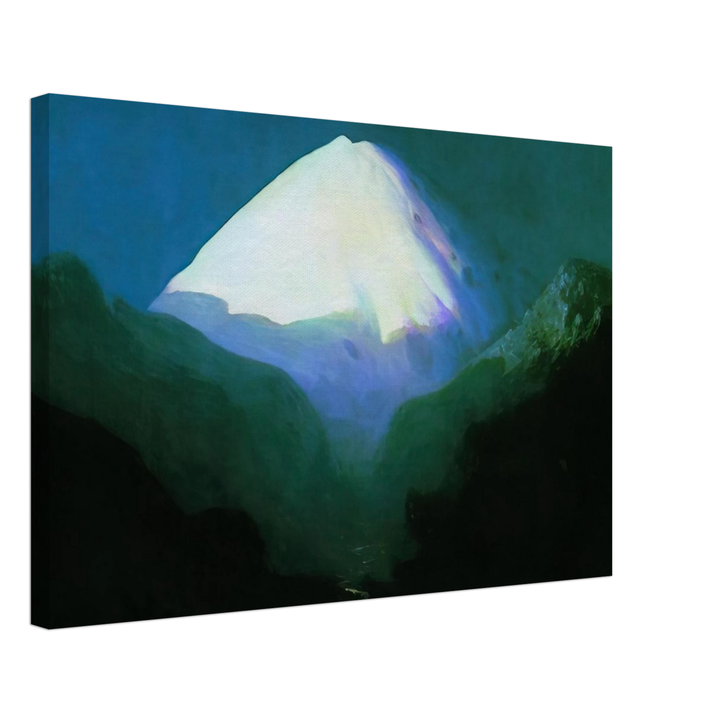 Arkhyp Kuindzhi - Elbrus. Moonlit Night Canvas - 40x60 cm / 16x24 inches-canvas