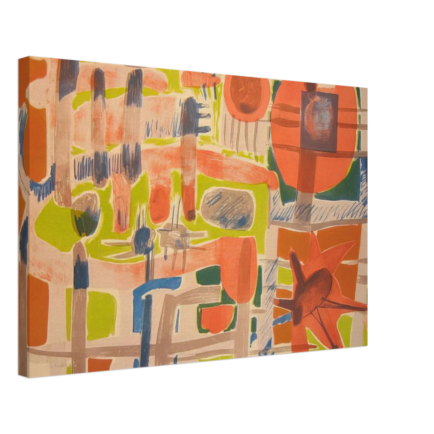 Will Barnet - Call It Winter - 1957 United States Canvas - 40x60 cm / 16x24 inches-canvas